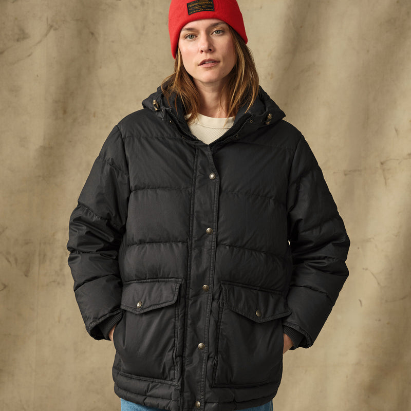Women's heritage cotton down parka par Filson | Black (Black)