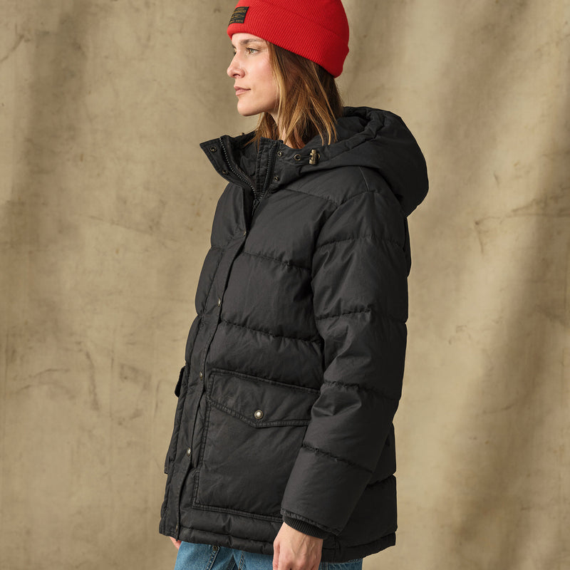 Women's heritage cotton down parka par Filson | Black (Black)