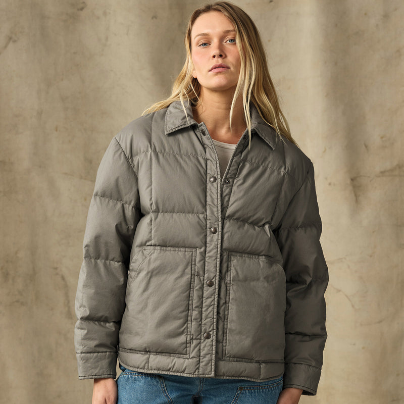 Women's heritage cotton down jacket par Filson | Smokey olive (Green)