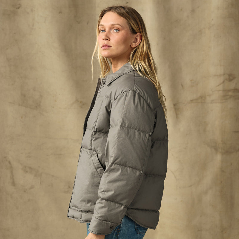 Women's heritage cotton down jacket par Filson | Smokey olive (Green)