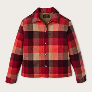 Women's spokane insulated jacket par Filson | Red / burgundy plaid (Red)