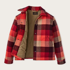 Women's spokane insulated jacket par Filson | Red / burgundy plaid (Red)