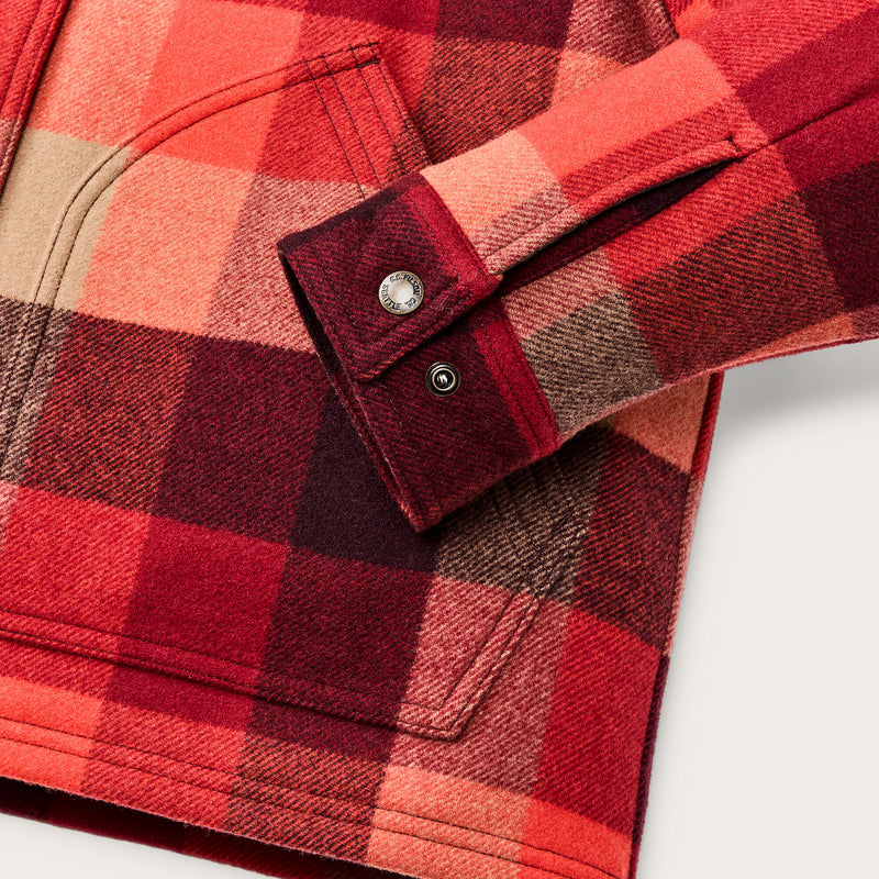 Women's spokane insulated jacket par Filson | Red / burgundy plaid (Red)