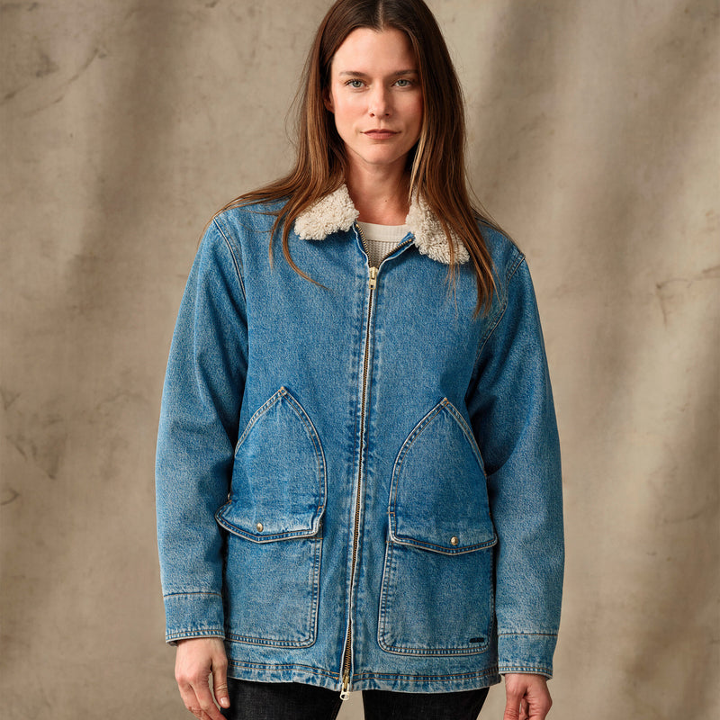 Women's insulated denim outfitter coat von Filson | Vintage indigo (Blue)