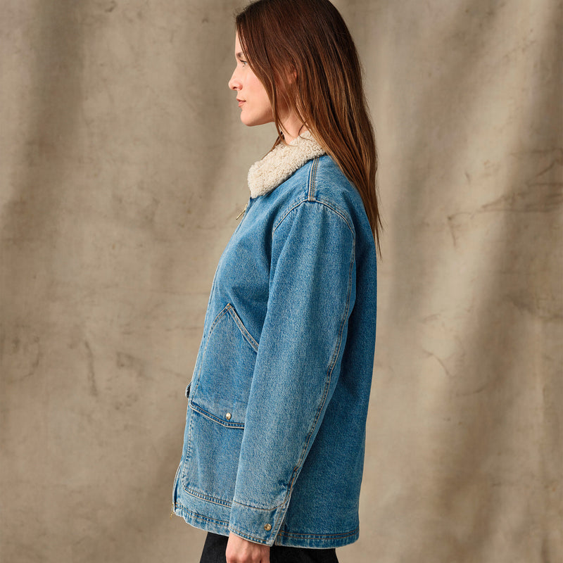 Women's insulated denim outfitter coat von Filson | Vintage indigo (Blue)