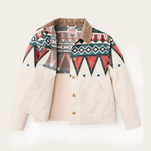 Women's colchuck short jacket von Filson | Sand / teal multi (White)