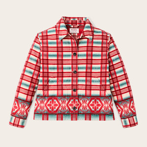 Women's colchuck short jacket von Filson | Rust / multi jacquard (Red)