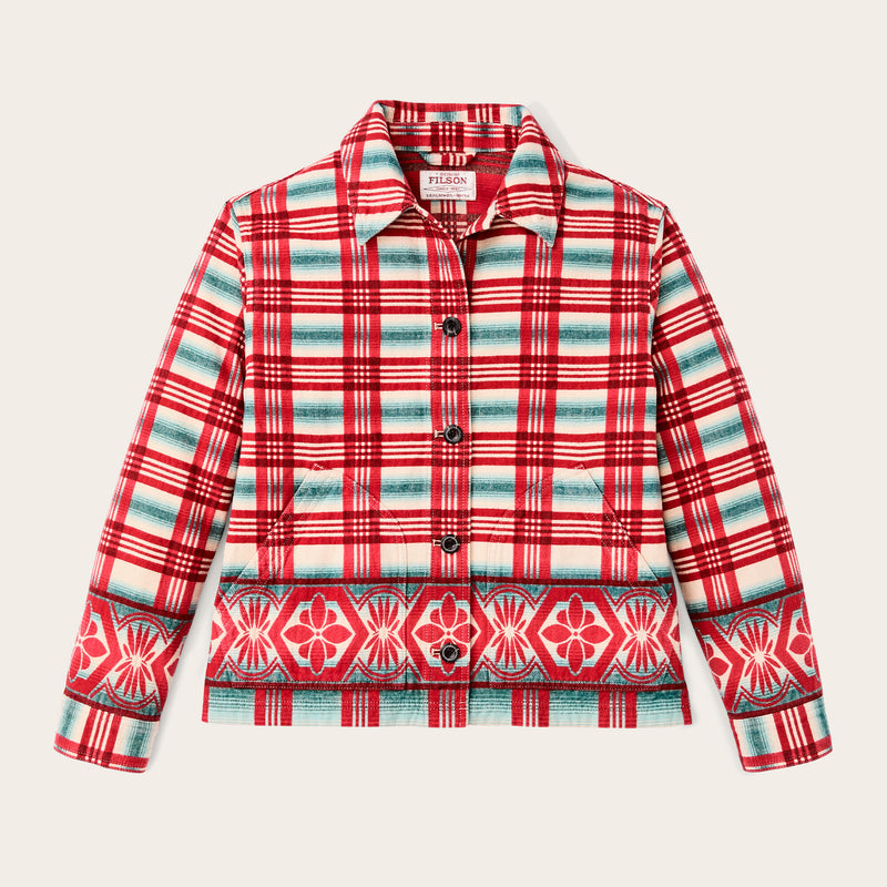 Women's colchuck short jacket von Filson | Rust / multi jacquard (Red)