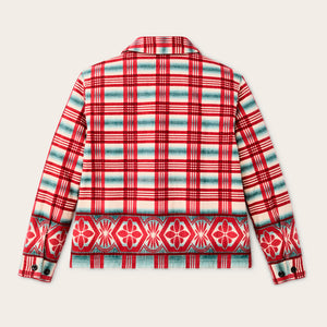 Women's colchuck short jacket von Filson | Rust / multi jacquard (Red)