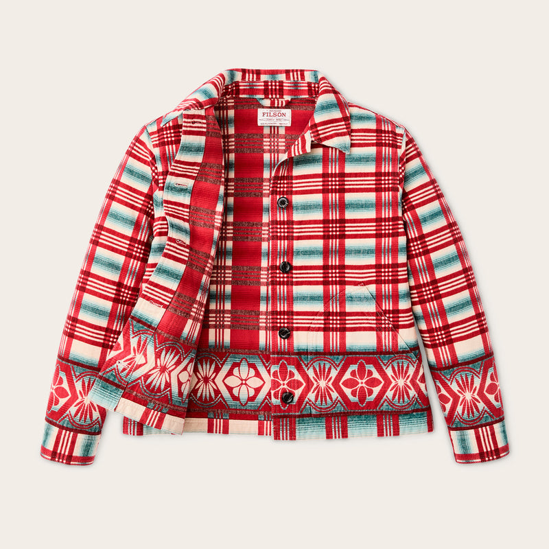 Women's colchuck short jacket von Filson | Rust / multi jacquard (Red)