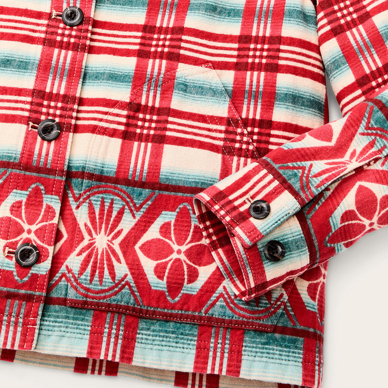 Women's colchuck short jacket von Filson | Rust / multi jacquard (Red)