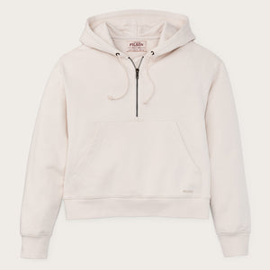 Women's french terry half-zip hoodie di Filson | Ivory (White)