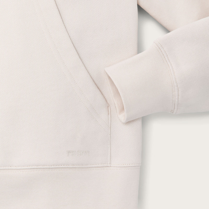 Women's french terry half-zip hoodie di Filson | Ivory (White)