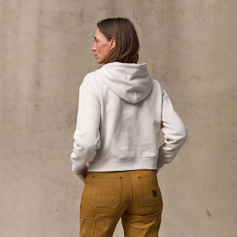 Women's french terry half-zip hoodie di Filson | Ivory (White)
