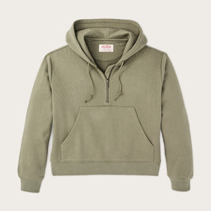Women's french terry half-zip hoodie di Filson | Olive branch (Beige)