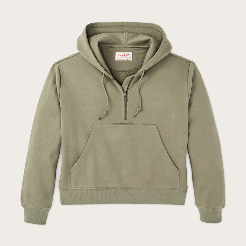 Women's french terry half-zip hoodie di Filson | Olive branch (Beige)