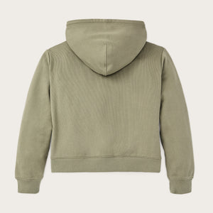 Women's french terry half-zip hoodie di Filson | Olive branch (Beige)