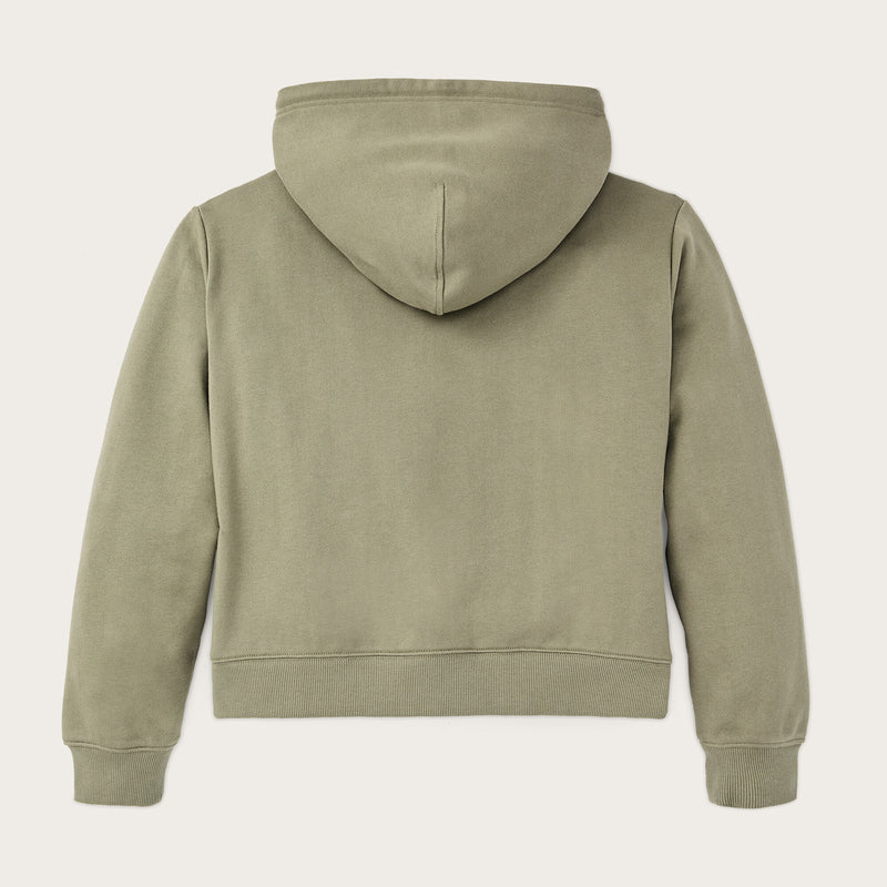 Women's french terry half-zip hoodie di Filson | Olive branch (Beige)