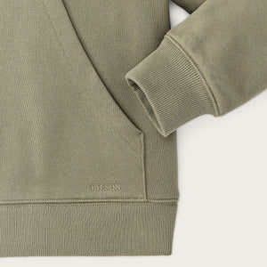Women's french terry half-zip hoodie di Filson | Olive branch (Beige)