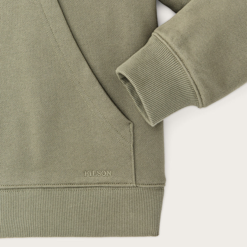 Women's french terry half-zip hoodie di Filson | Olive branch (Beige)