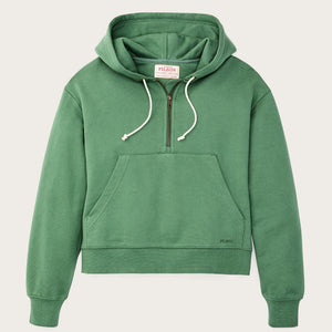 Women's french terry half-zip hoodie di Filson | Light forest (Green)