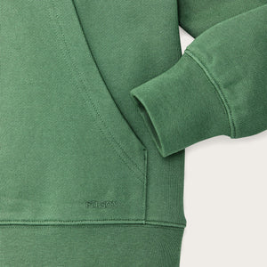 Women's french terry half-zip hoodie di Filson | Light forest (Green)