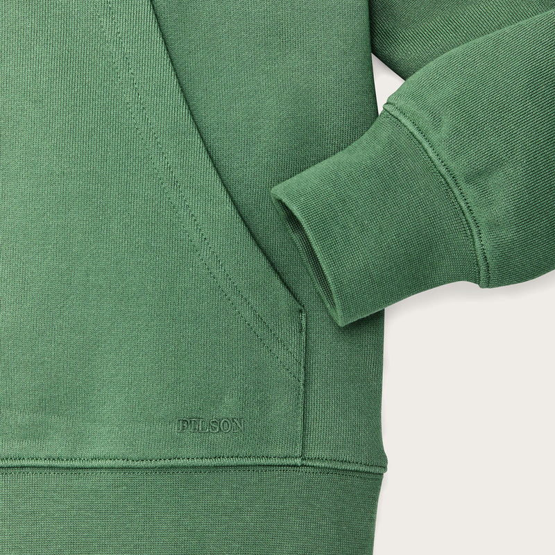 Women's french terry half-zip hoodie di Filson | Light forest (Green)