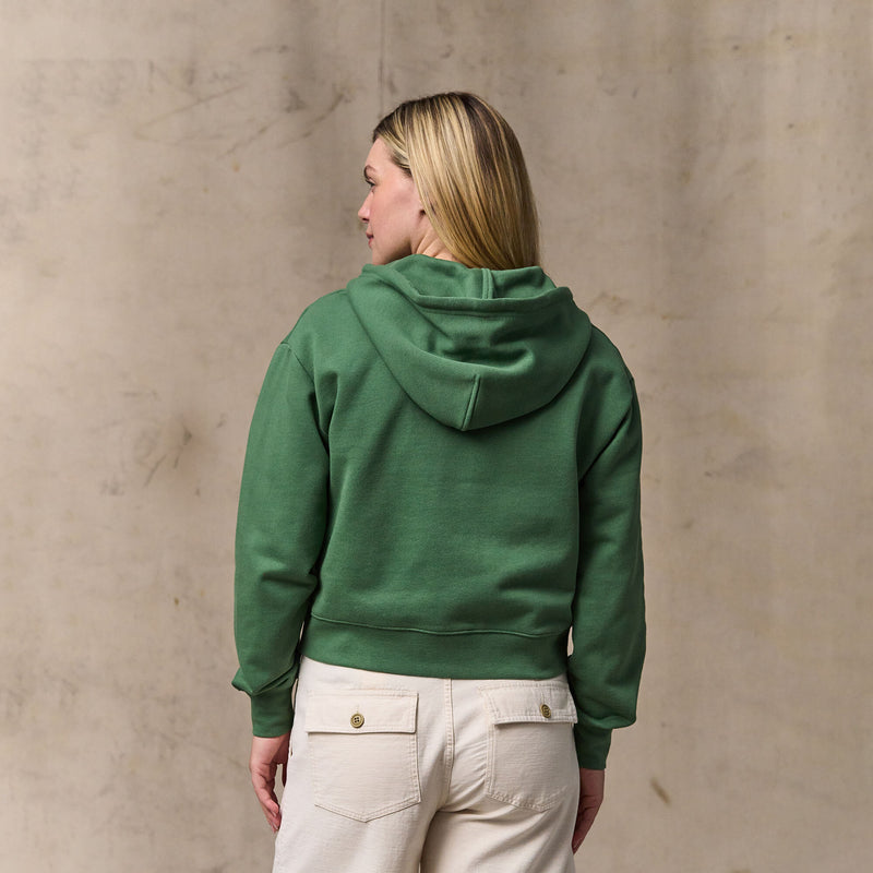 Women's french terry half-zip hoodie di Filson | Light forest (Green)