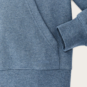 Women's french terry half-zip hoodie di Filson | Light blue (Blue)