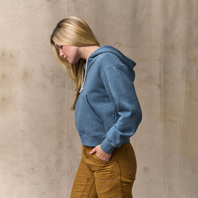 Women's french terry half-zip hoodie di Filson | Light blue (Blue)