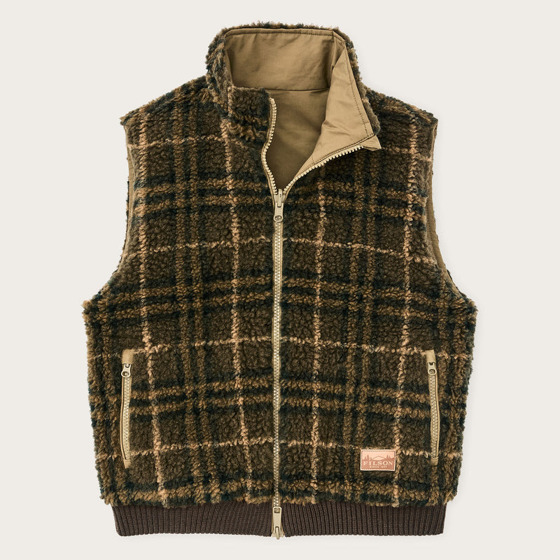 Gilet reversibile in pile di lana da donna di Filson | Tan (Beige)
