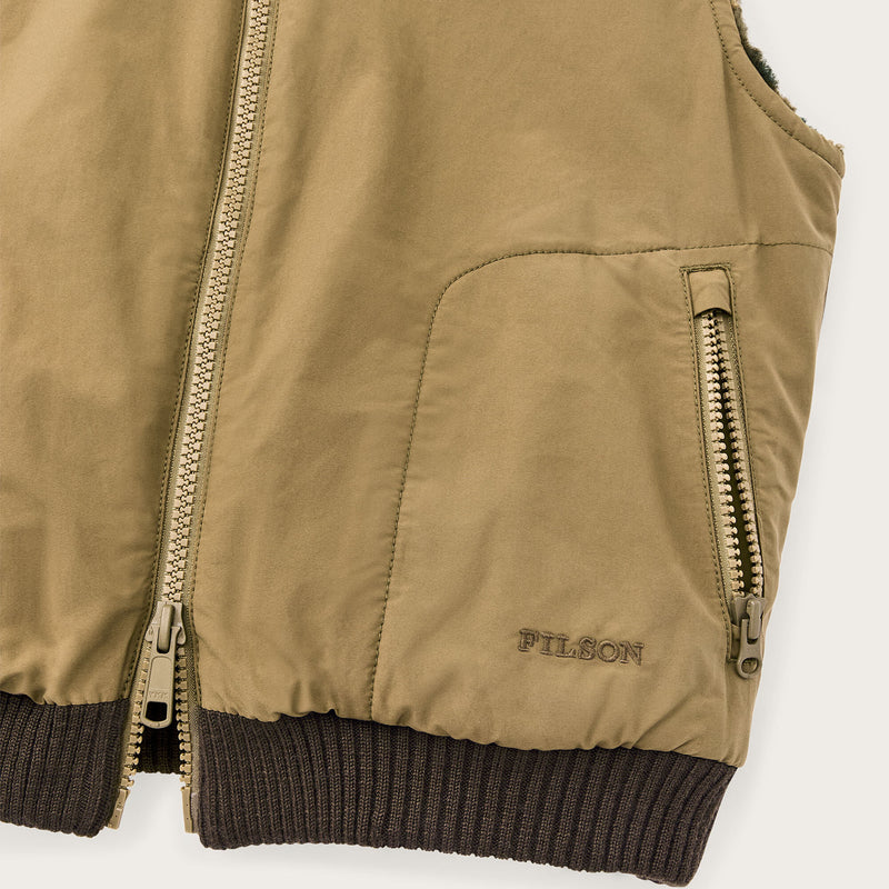 Gilet reversibile in pile di lana da donna di Filson | Tan (Beige)