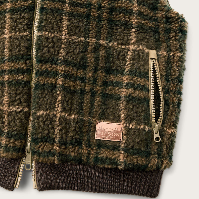 Gilet reversibile in pile di lana da donna di Filson | Tan (Beige)