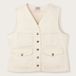 Women's archive cruiser vest by Filson | Natural seed (White)