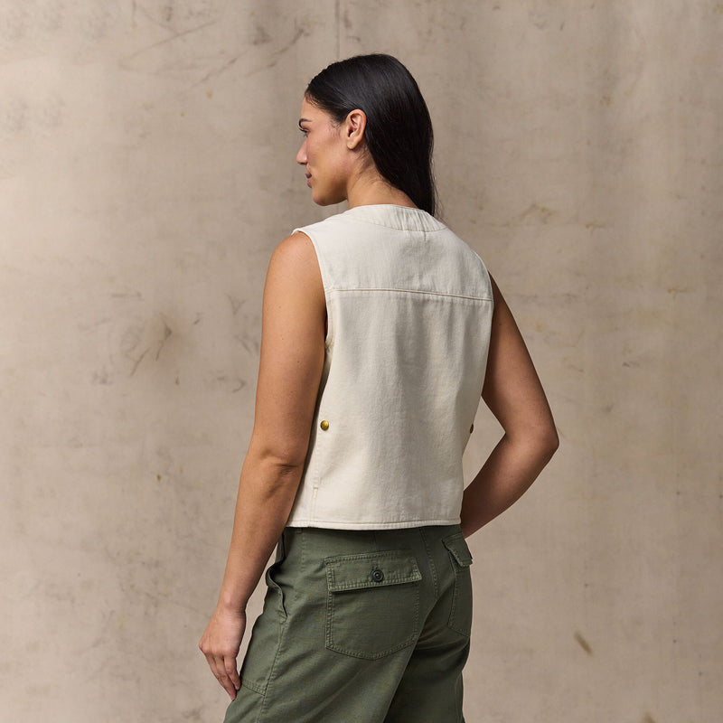 Women's archive cruiser vest by Filson | Natural seed (White)