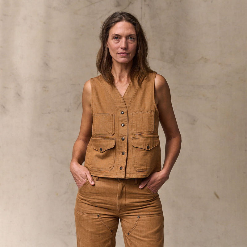 Women's archive cruiser vest par Filson | Harvest tan (Brown)