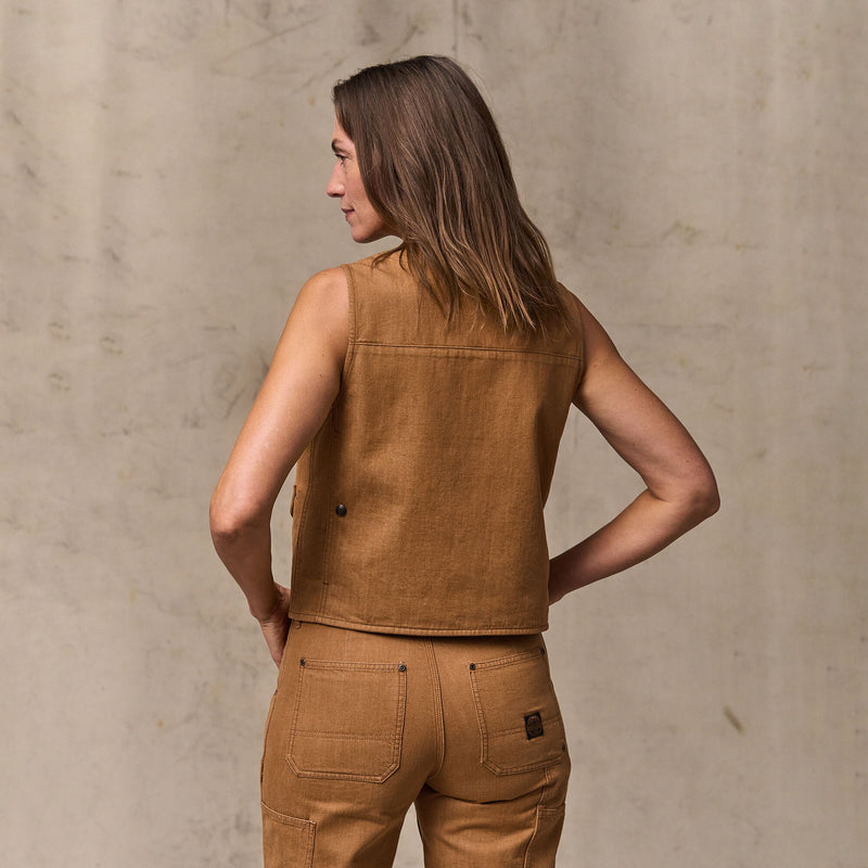 Women's archive cruiser vest par Filson | Harvest tan (Brown)