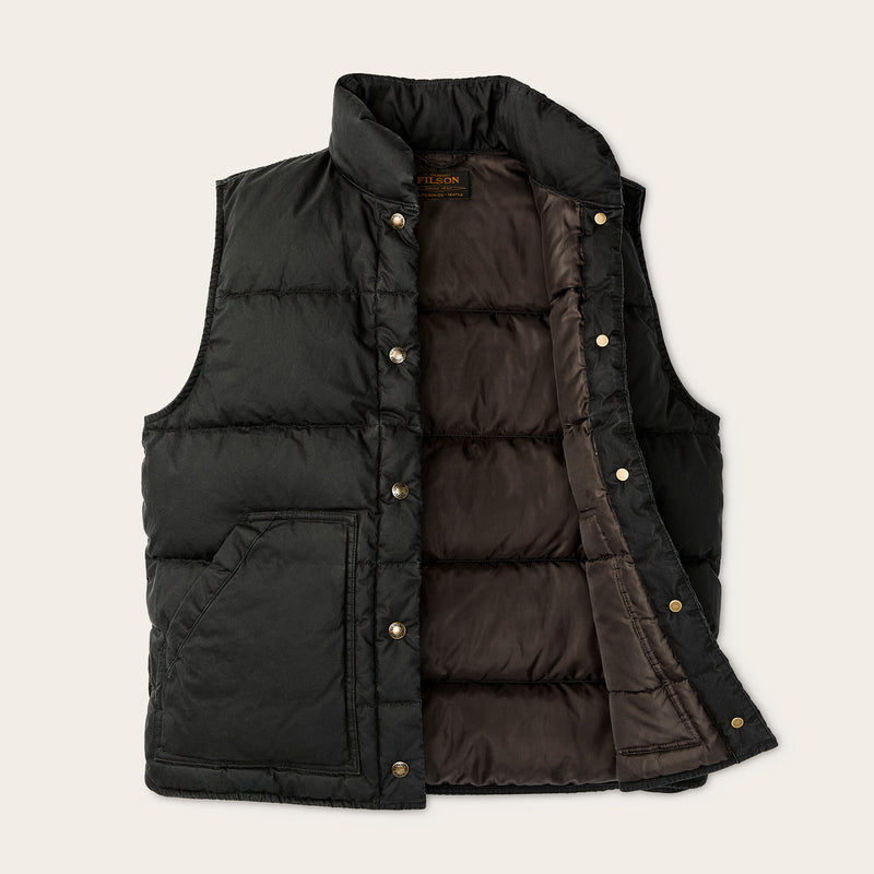 Women's heritage cotton down vest par Filson | Black (Black)