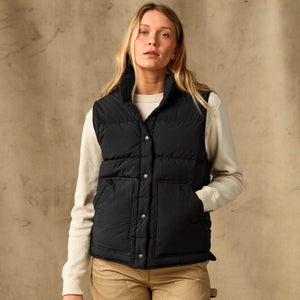Women's heritage cotton down vest par Filson | Black (Black)