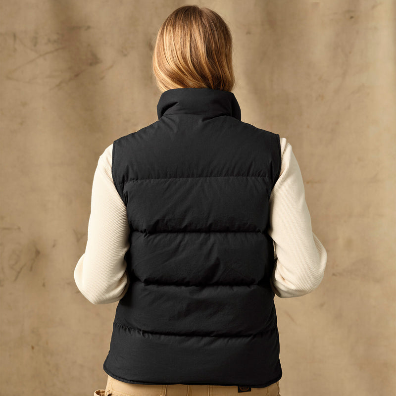 Women's heritage cotton down vest par Filson | Black (Black)