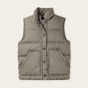 Women's heritage cotton down vest par Filson | Smokey olive (Gray)