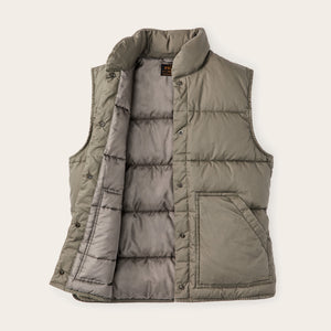 Women's heritage cotton down vest par Filson | Smokey olive (Gray)