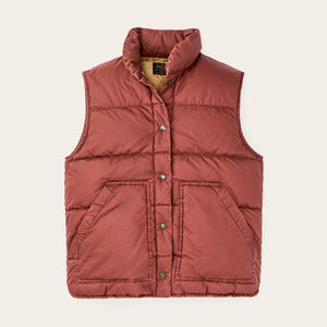 Women's heritage cotton down vest par Filson | Smoked paprika (Red)