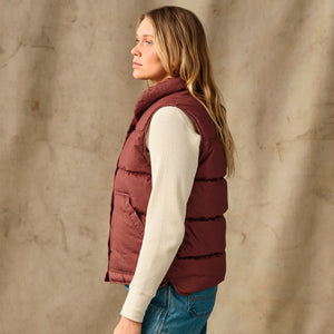 Women's heritage cotton down vest par Filson | Smoked paprika (Red)