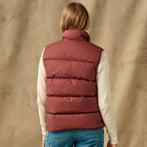 Women's heritage cotton down vest par Filson | Smoked paprika (Red)