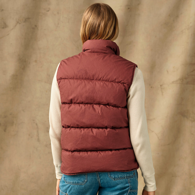Women's heritage cotton down vest par Filson | Smoked paprika (Red)