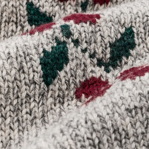 Women’s zippered wool sweater by Filson | Gray flower (Gray)