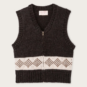 Gilet femme en laine par Filson | Dark brown (Brown)