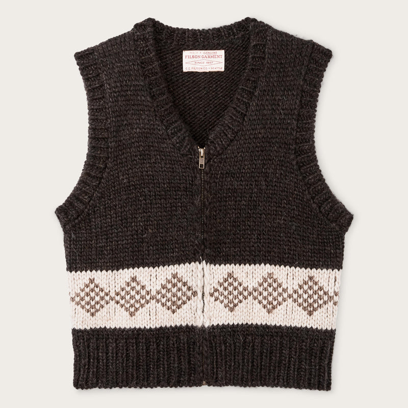 Gilet femme en laine par Filson | Dark brown (Brown)