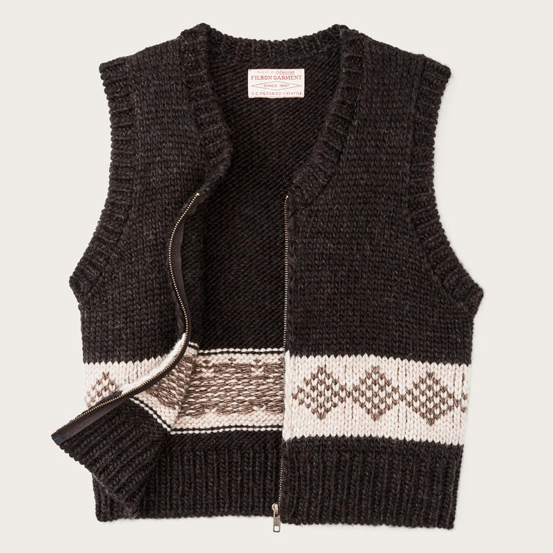 Gilet femme en laine par Filson | Dark brown (Brown)